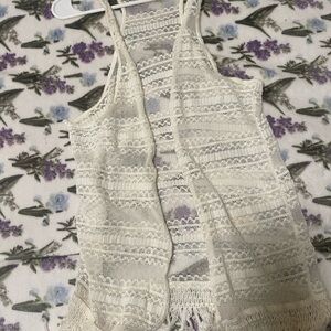 Chic Cream Knit Swim Coverup